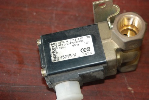Burkert, 0256-A-7/16, FPM BR, NPT1/2 PMAX 7PSI, 120V, 60Hz, 12W, Brass Valve NEW - Afbeelding 3 van 4