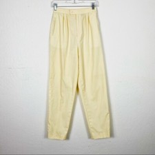 Vintage Pastel Yellow High Waisted Pants Size 8