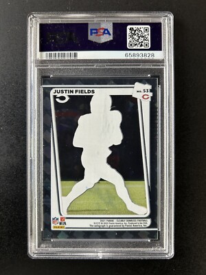 2021 Clearly Donruss JUSTIN FIELDS Rated Rookie Holo Logo Auto PSA
