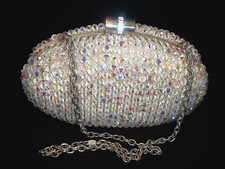 Sondra Roberts Evening Clutch  Bag Dazzling With Glittery Rhinestones