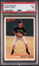 1993 BOWMAN Baseball #511 DEREK JETER Rookie Card RC PSA GRADED