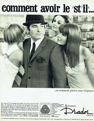 Advertising 089 1966 Drador Clothing Pure Virgin Wool Men STYLE