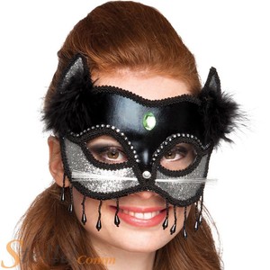 Mujer Venice Gato Antifaz Disfraz Para Baile De Mascaras Mascara Ebay