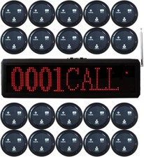 Restaurant Calling System Customers Patient Wireless Pager System Black-Black