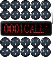 Restaurant Calling System Customers Patient Wireless Pager System Black-Black