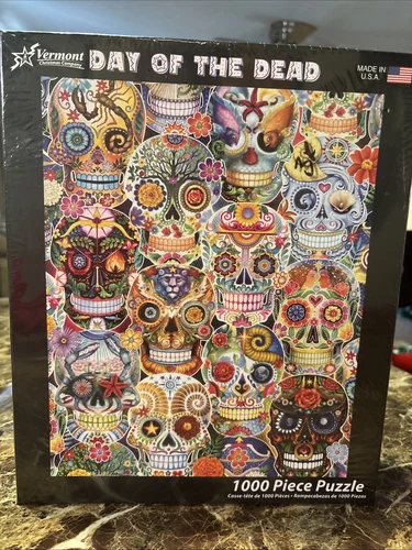 Day of The Dead Jigsaw Puzzle 1000 Piece Vermont Christmas Co New Sealed 24”x30”
