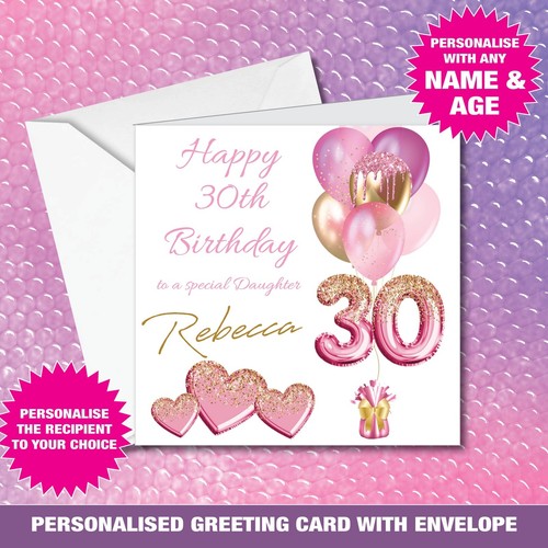 Personalised Party Birthday Card 18th 21st 30th Granddaughter Sister Daughter 32 - Picture 5 of 6
