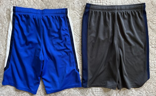 2 Carter’s Kid Athletic Shorts Blue Gray Elastic Waist Boys 14 - Picture 9 of 10