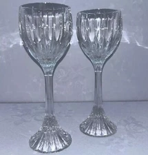 Mikasa Park Lane Crystal Hock Wine Glasses, Set of 2 Vintage Retired Design READ