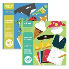 Kids Origami Set Craft Making Colourful Childrens 60 Piece Animal Fun