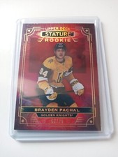 2022-23 Upper Deck Stature Brayden Pachal Rookie /75 Red #190 Golden Knights Rc