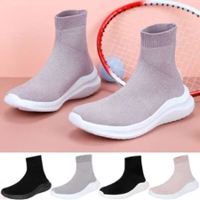High Top Sneakers Men Casual Shoes Slip on Mesh Sock Shoes Mesh Women Sneakers