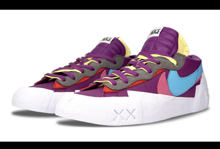 SACAI X NIKE Nike x Kaws x Sacai Blazer Low Purple Dusk DM7901 500 Size 3.5 GS 5 Women’s