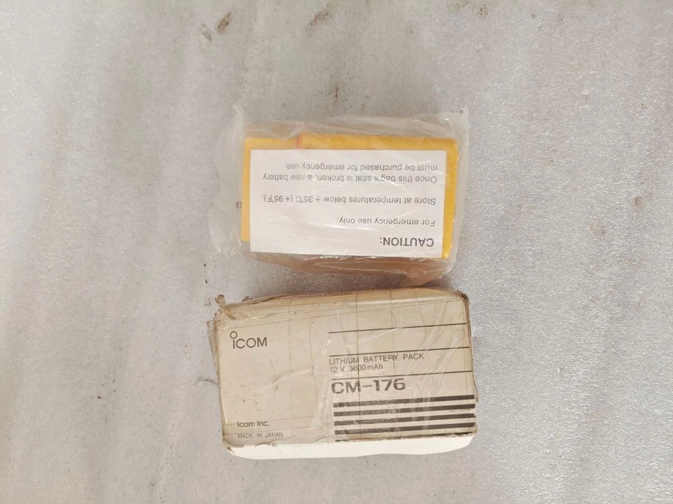 ICOM CM - 176 LITH. 12V 3600MAH 44WH LITHIUM BATTERY 00403 MADE IN JAPAN - Image 4 of 4