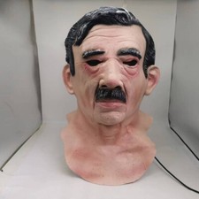 Kind black-haired old man latex mask
