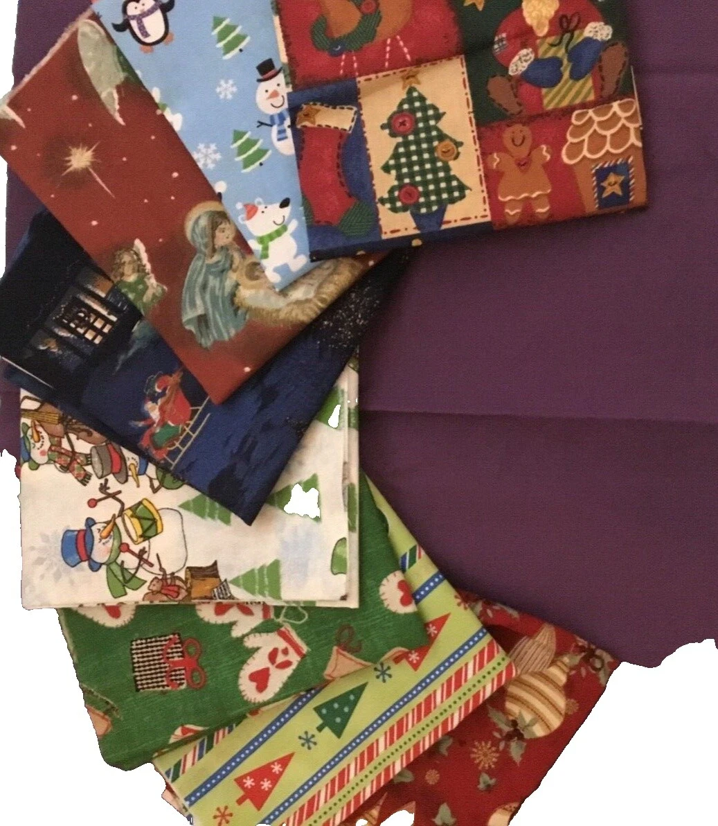 Fat quarters, paquetes de vacaciones/Navidad telas para artesanías