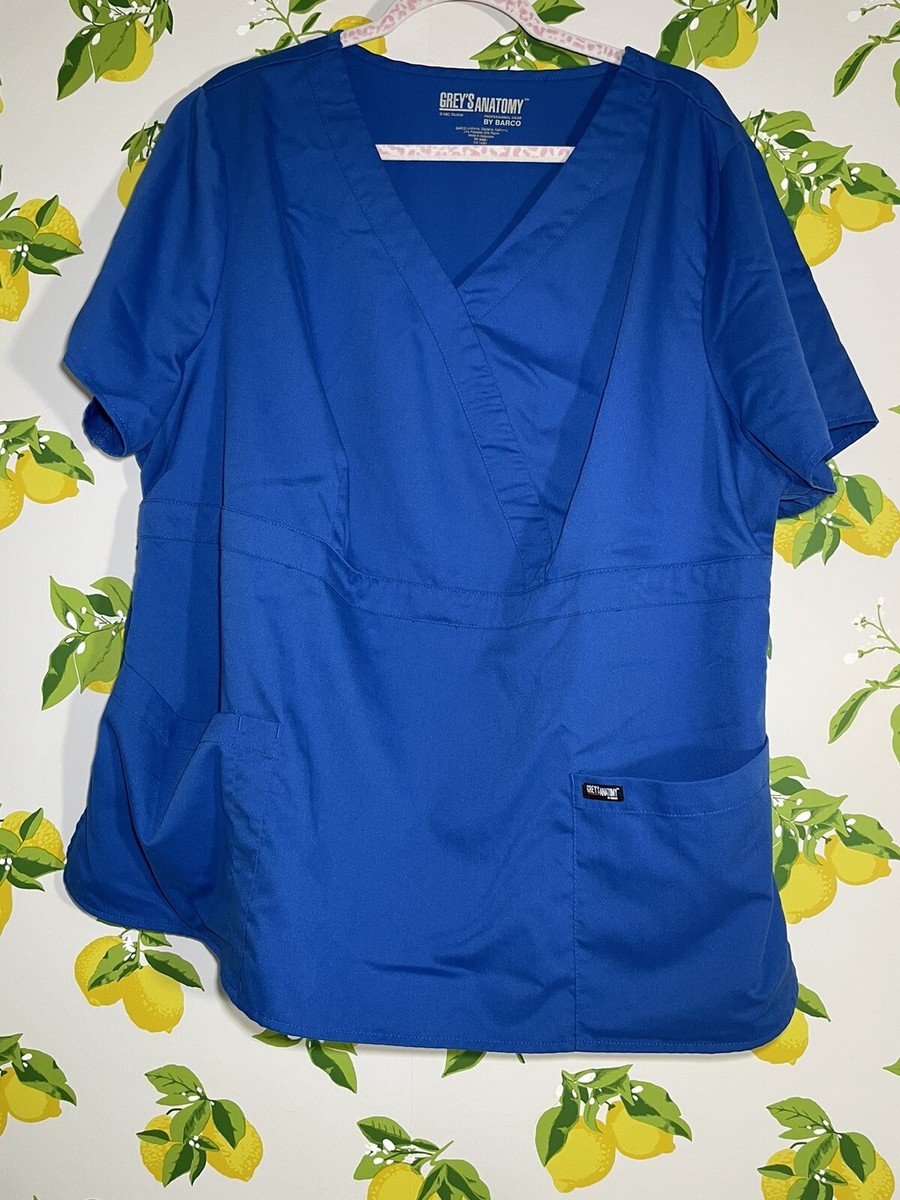 Grey's Anatomy Professional Wear by Barco Blue scrub top Size 3XL