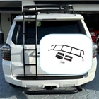US Stock Black Style Rear Hatch Tailgate Ladder Fit for Toyota 4Runner 2010-2024