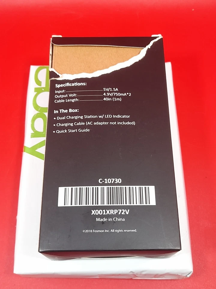 Fosmon C10730 Dual Controller Charger for PS4 DualShock Controllers. - Image 3 of 4