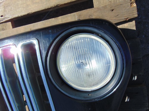 Jeep Wrangler Radiator Grill headlight panel TJ 97-06 Black + chrome trim lights - Picture 8 of 18
