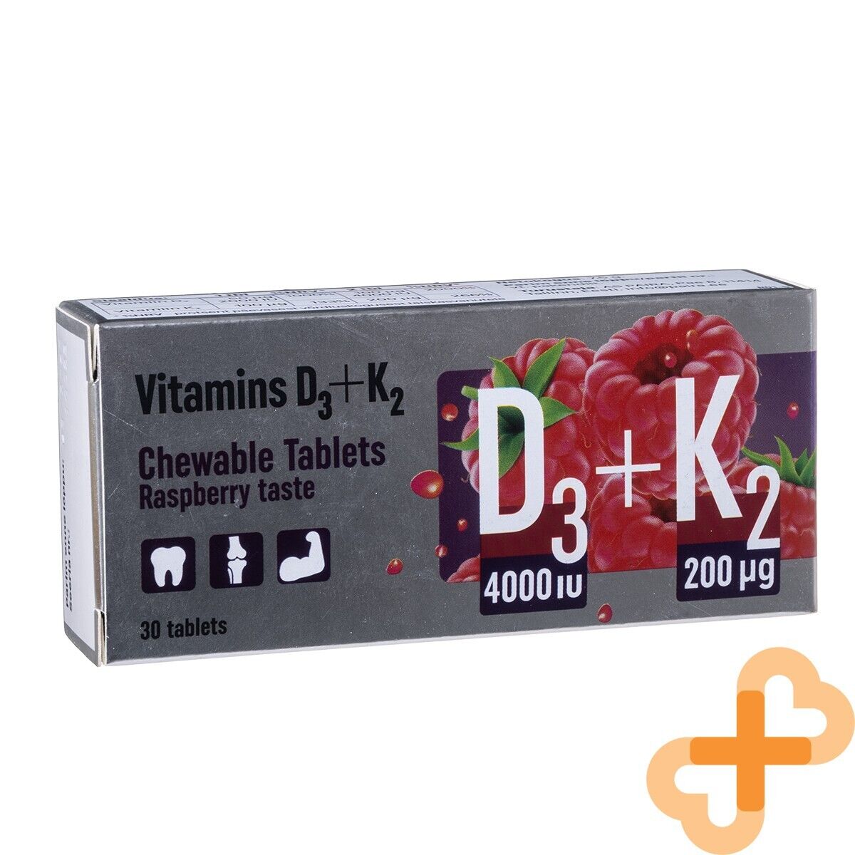 Vitamina D3 Y K2 Suplemento Alimenticio 30 Tabletas Masticables Dientes Huesos