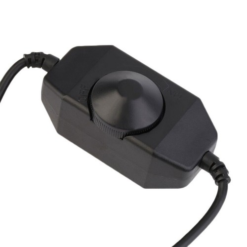 12V DC 0-100% PWM Manual Knob Dimmer Switch for LED Strip Light Black