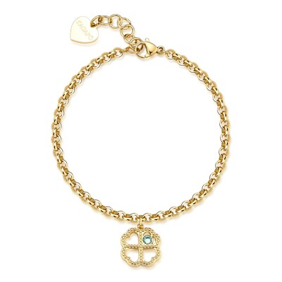 S'AGAPO Lucky Light Armband Für Frauen Kleeblatt Mit Kristall SKT46 (2666)
