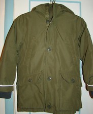 Gap Kids Army Green Puffer Warm Jacket with Hood, Size Large 10-11 