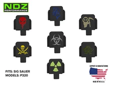 for Sig P320 Slide Cover Backplate Aluminum Color Filled Skulls Images