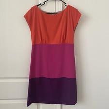Eliza J Color Block Lined Shift Dress size 8