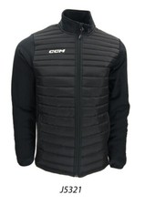 CCM Hockey Team Quilted Jacket Black Size Senior/Adult-J5321