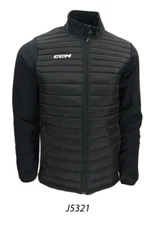 CCM Hockey Team Quilted Jacket Black Size Senior/Adult-J5321