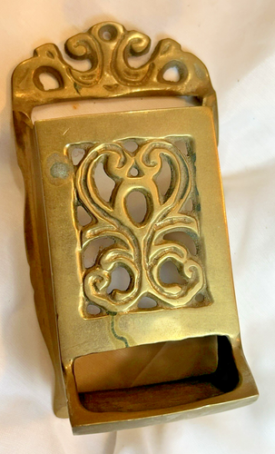 Match Safe supporto da parete in ottone vintage