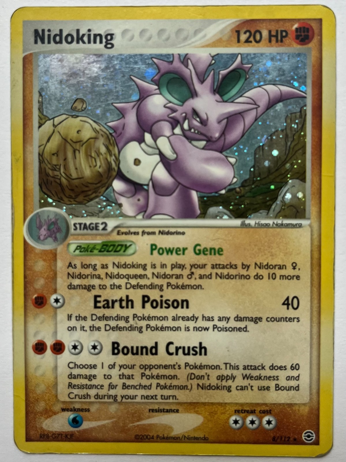 Nidoking Holo Rare Reverse Holo FireRed & LeafGreen 8/112 MP Pokémon TCG