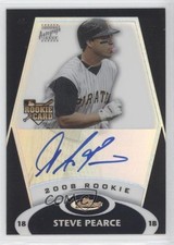 2008 Topps Finest Rookie Auto Black Refractor 2/99 Steve Pearce #155 Auto 9l4