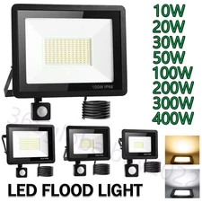 10W/50W/200W LED Floodlight PIR Motion Sensor Outdoor Garden Security Light IP66