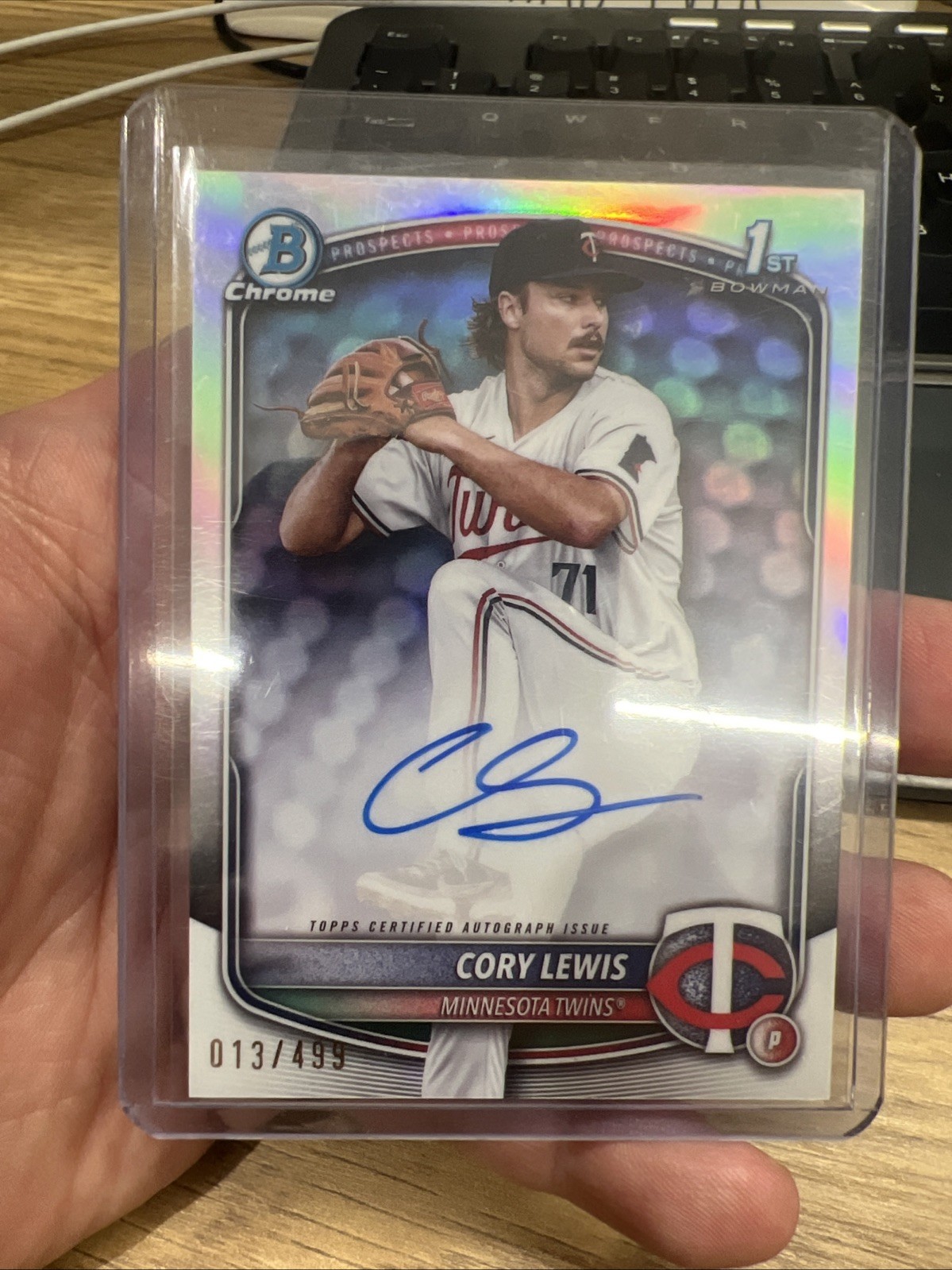 2025 Bowman - Chrome Prospect Autographs Cory Lewis #CPA-CLE Refractor /499