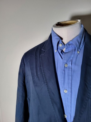POLO Ralph Lauren XL Twill Navy Blue Unconstructed Blazer Lightweight Jacket rrl - Picture 4 of 12