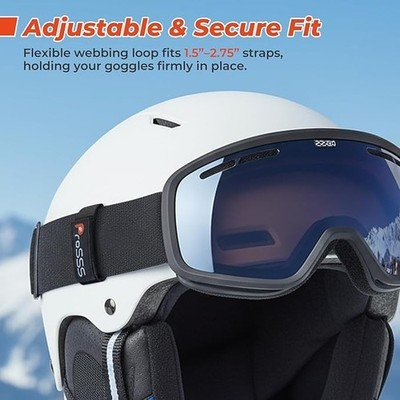 giro snowboard helmet goggle clip Ski - Ski Helmet Goggle Clip Replacement | Ski Goggle Clips | Anti-Drop Quick Release Goggle Grips, 2-Piece Set Giro Helmet Goggle Retainer Strap