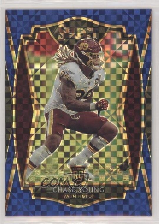 2020 Panini Select Premier Level Blue Prizm /149 Chase Young #164 Rookie RC