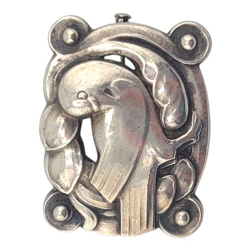 Georg Jensen Sterling Silver Brooch Dove # 204 Vintage Early Work - Picture 2 of 10