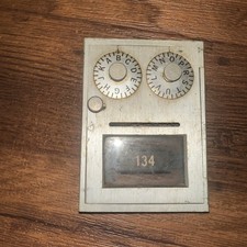 Antique Corbin Post Office Box Double Combination Door Silver (134)