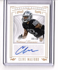 Clive Walford RC 2015 National Treasures Rookie Signatures Holo Gold SSP 06/10