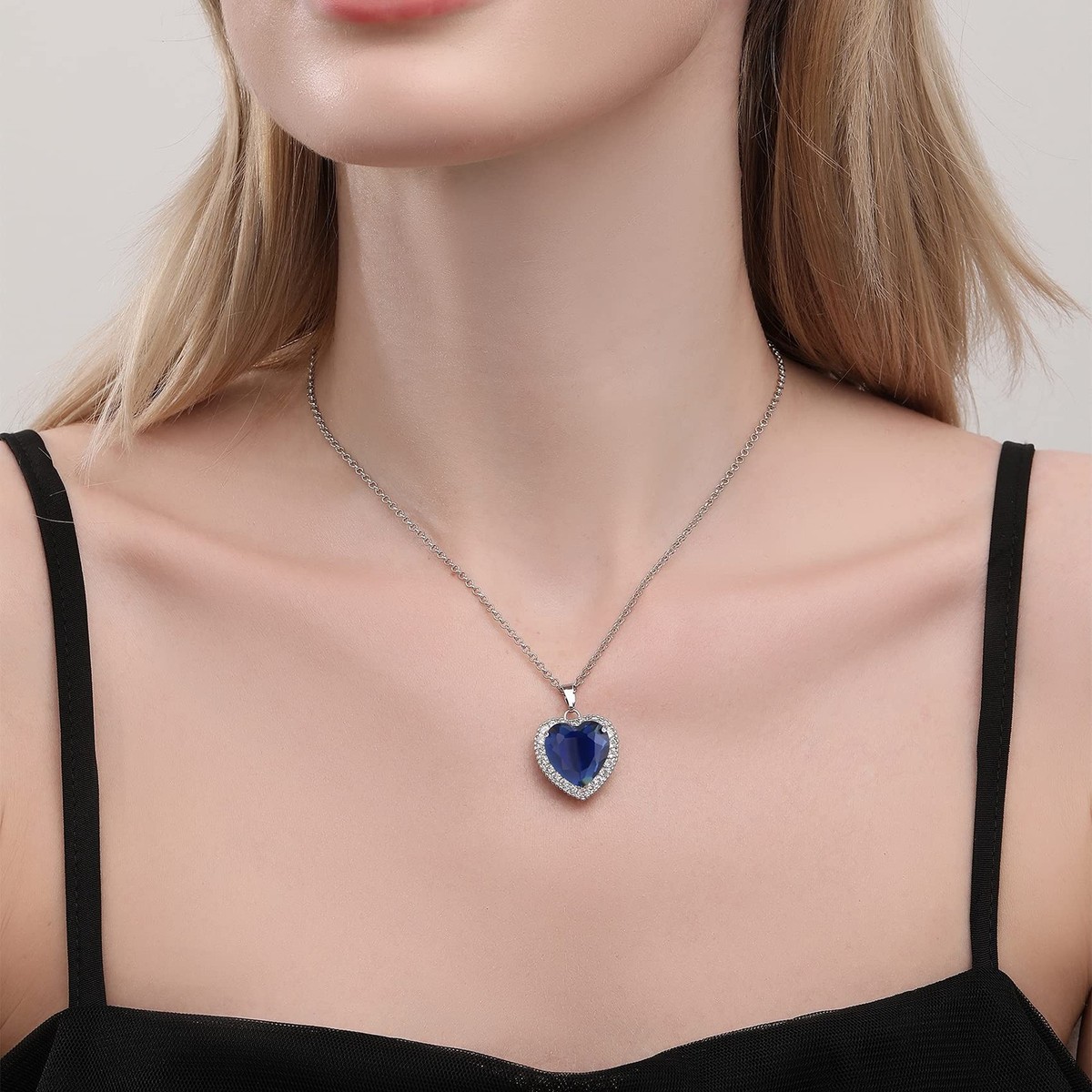 Titanic Heart of The Ocean Neckalce Ailuor Silver Necklace