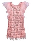 NEW Bonnie Jean Girls Size 14 "PINK DANGLING SEQUINS" Chiffon Sleeve Dress NWT — photo 1
