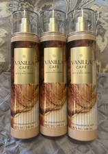 3 Bath  Body Works VANILLA CAFE Fine Fragrance Mist Spray 8oz Coffee NEW