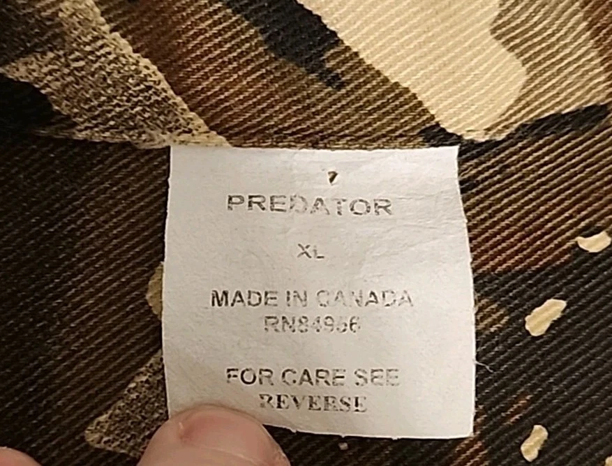 Predator Camo Jacket XL Camping Hunting Fishing Winter 100% Cotton  - Image 3 of 4