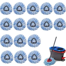 16 Pcs Spin Mop Replacement Heads 360° Easy Wring 100% Microfiber Refill