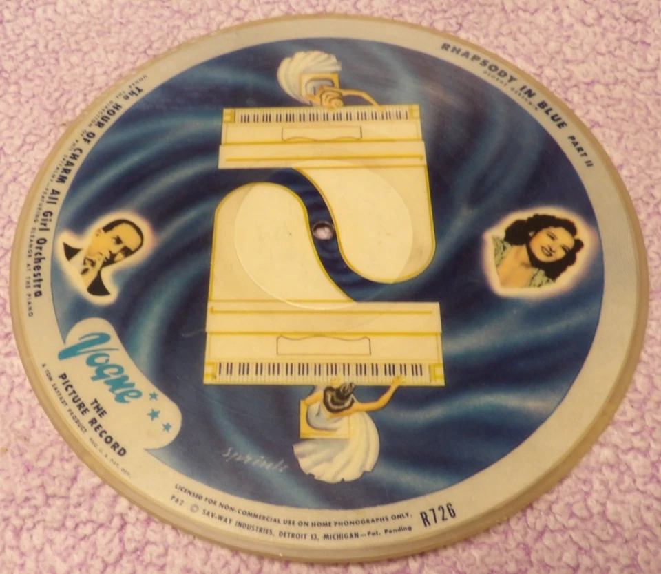 Hour Of Charm All-Girl Orch - Rhapsody In Blue - 10” Picture Disc - G/F - R726 - Image 2 of 2