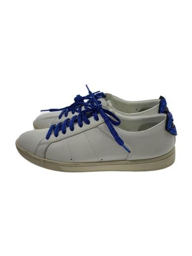 SAINT LAURENT Sneakers basse taglia 38 bianco pelle macchiato